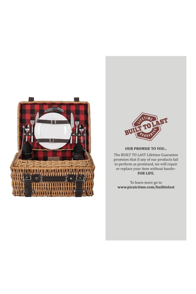 Champion Picnic Basket, Alternate, color, RED/ BLACK BUFFALO PLAID