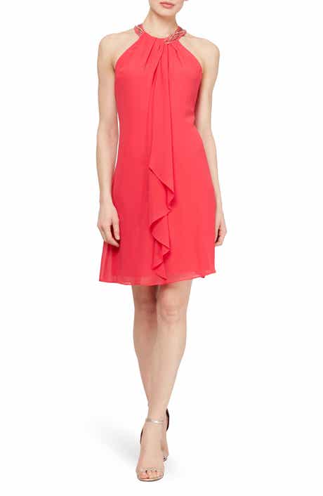 SL FASHIONS Embellished Halter Dress