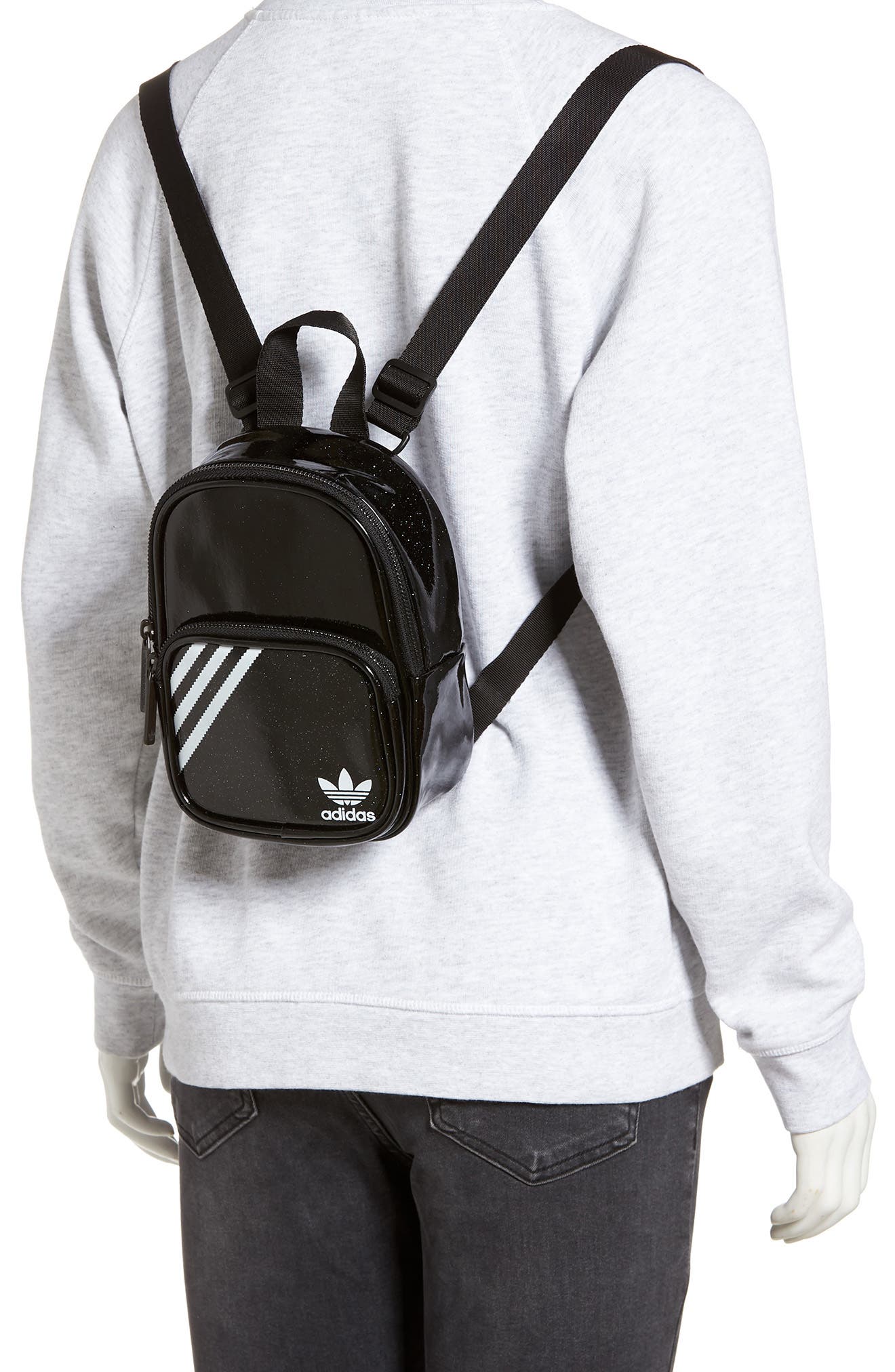 adidas Originals Glitter Mini Backpack, Alternate, color, 