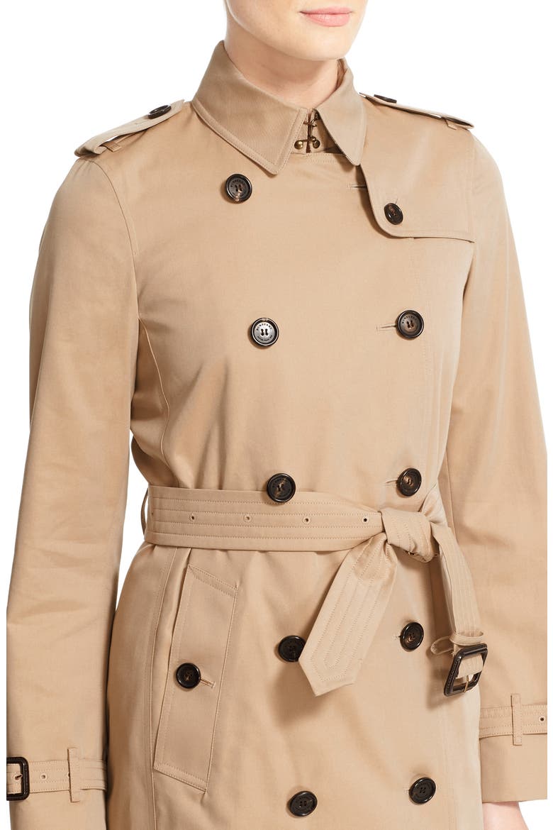 Kensington Long Trench Coat, Alternate, color, HONEY