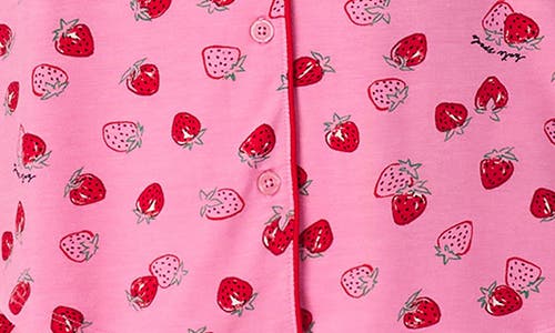 Kate Spade New York Print Crop Pajamas In Pink