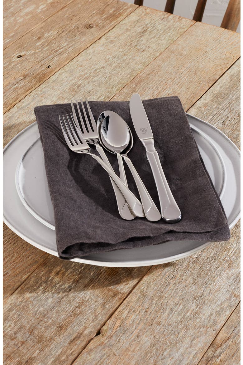 Provence 45-Piece Flatware Set, Alternate, color, STAINLESS STEEL