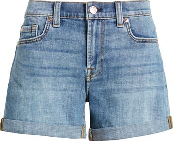 Roll Cuff Denim Shorts