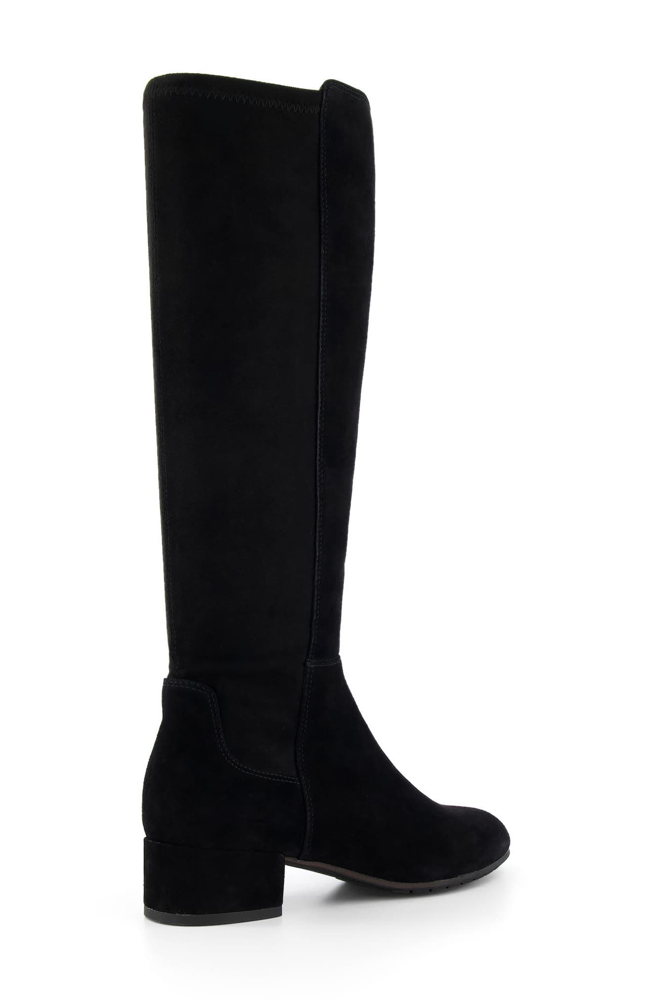 Dune London Tayla Knee High Boot, Alternate, color, Black Suede