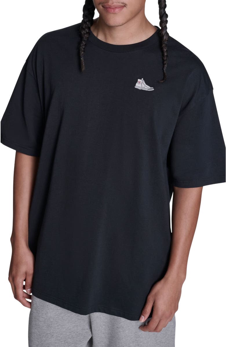 Converse Sneaker Patch Tee, Main, color, Converse Black