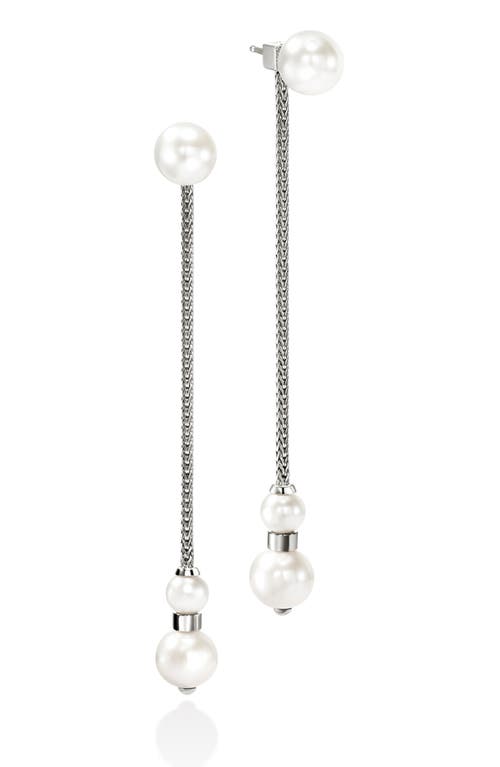 John Hardy Jh Essentials Pearl Front/back Earrings In Metallic