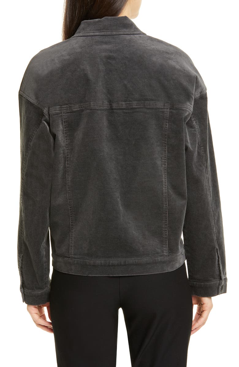 Eileen Fisher Cotton Blend Corduroy Trucker Jacket, Alternate, color,
