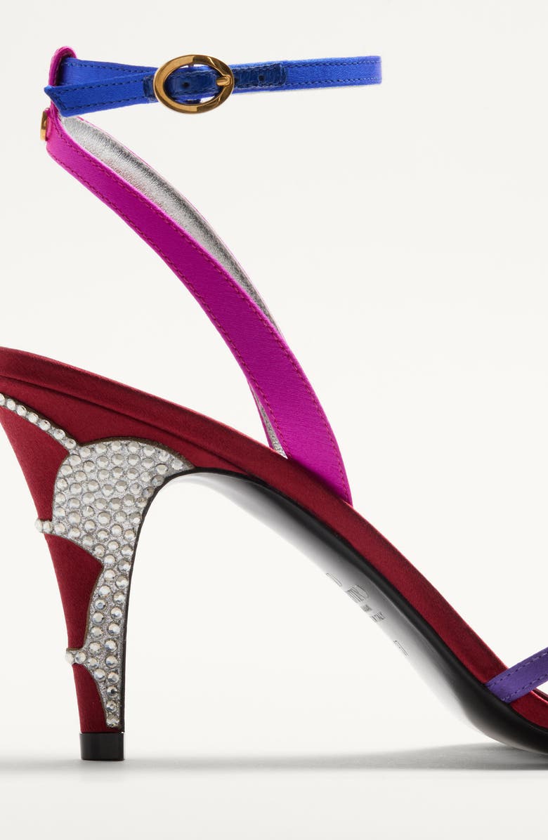 Valentino Garavani Ladycrush Ankle Strap Sandal, Alternate, color, Multicolor/Silver Shade