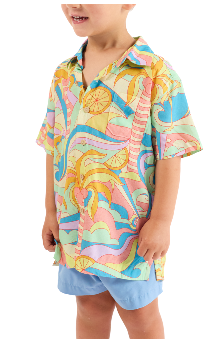 Kenny Flowers The Paradiso - Boys Hawaiian Shirt, Alternate, color, Yellow