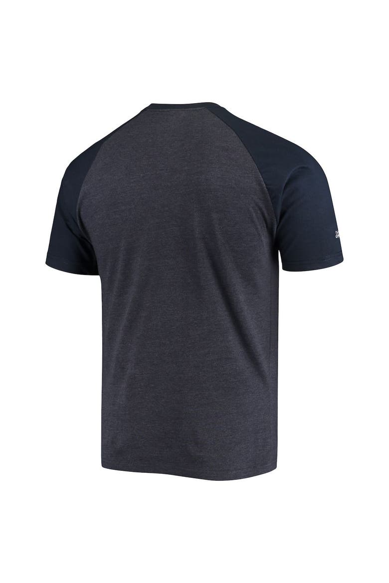 Men's Stitches Heathered Navy Minnesota Twins Raglan T-Shirt, Alternate, color, Heather Navy