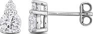Created Forever Sterling Silver Lab Grown Diamond Stud Earrings