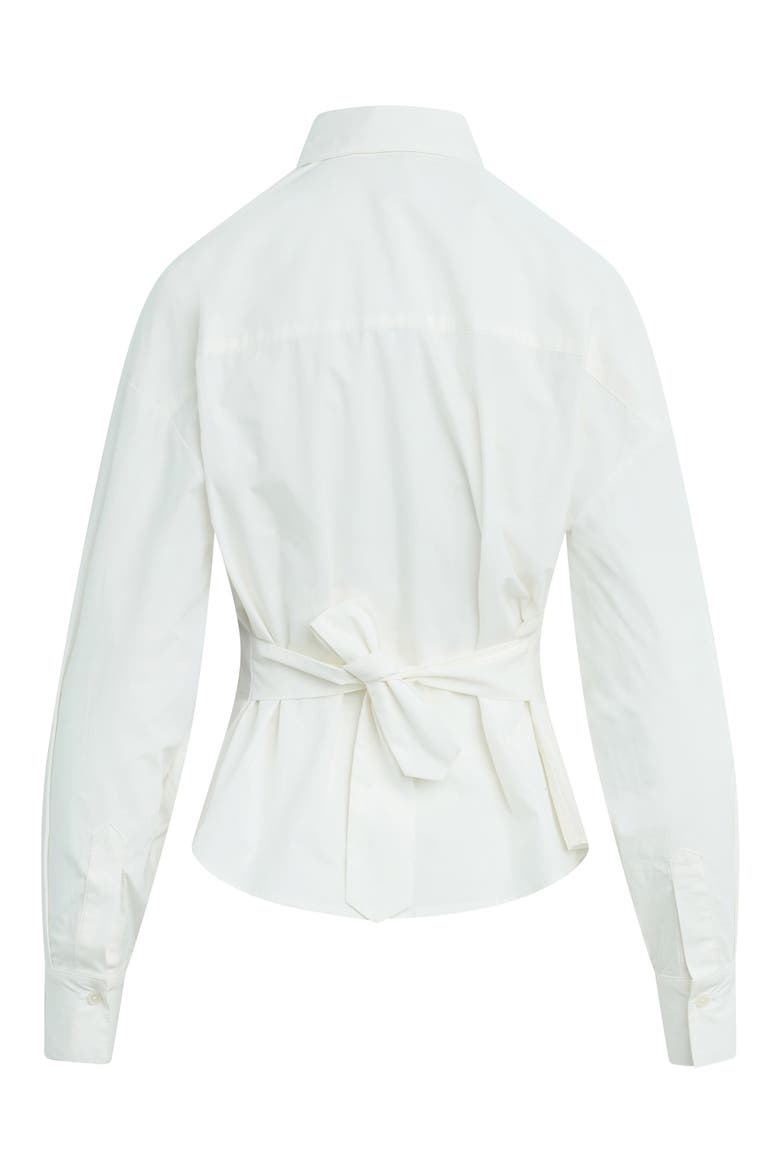 The Back Story Long Sleeve Cotton Shirt, Alternate, color, WHITE
