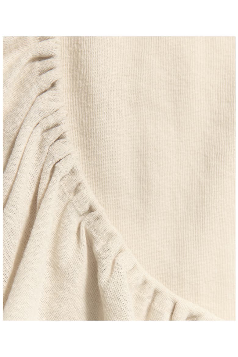 Overlay Top with Gathered Detail, Alternate, color, ECRU