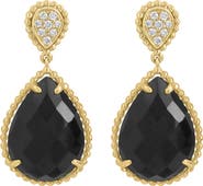 EFFY 14Ky Diamond,Onyx Earrings
