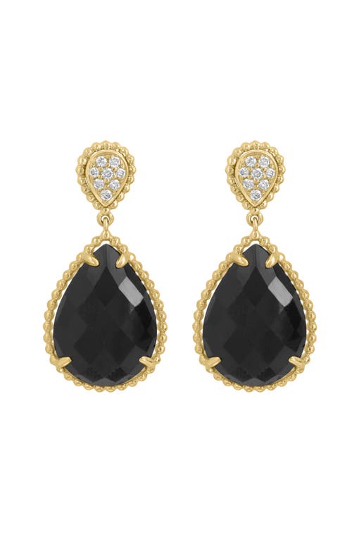 Effy 14ky Diamond,onyx Earrings In Black