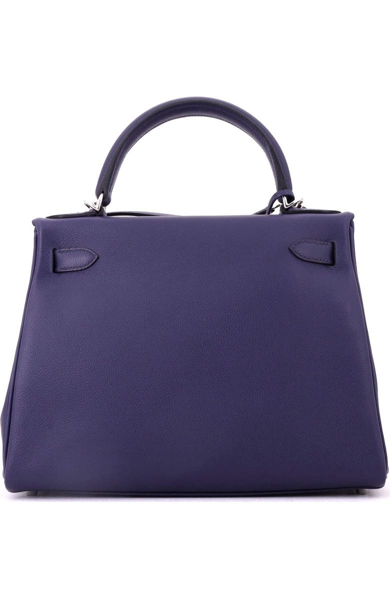 Pre-Owned Hermes Kelly Handbag Verso Evercolor with Palladium Hardware 28, Alternate, color, Verso-Bleu Encre/Bleu Zellige
