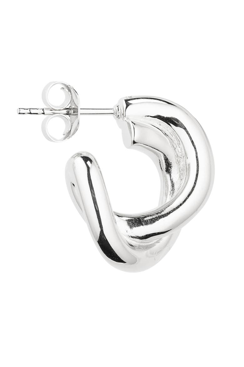The Diana Hoop Earrings, Alternate, color, 925 STERLING SILVER