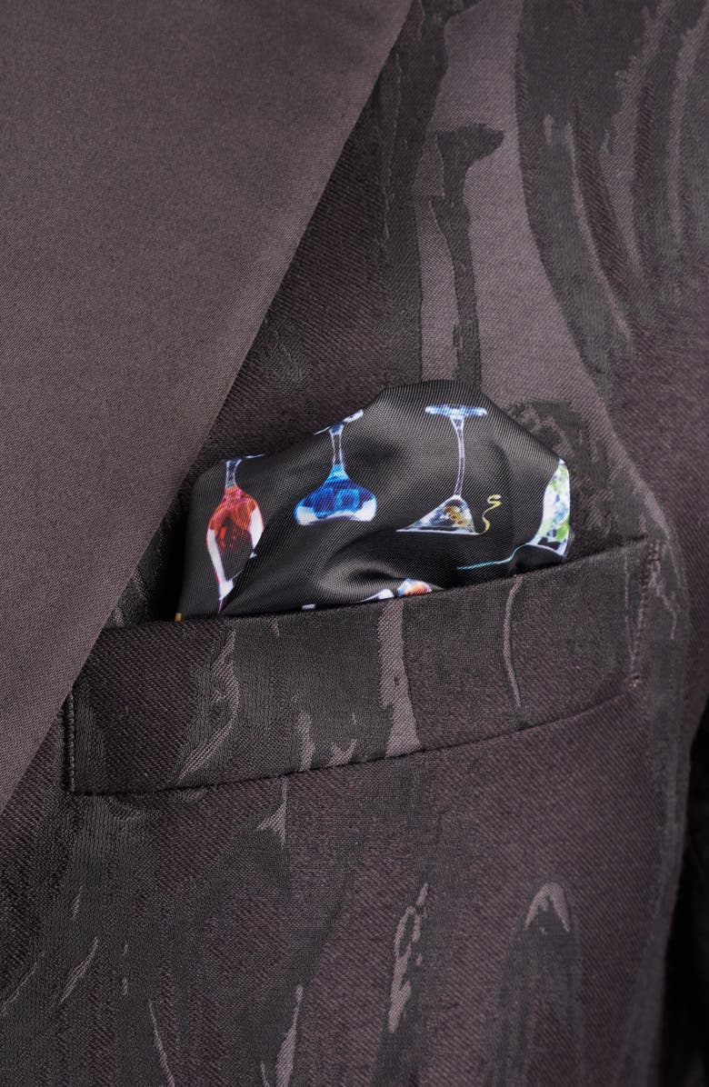 Robert Graham Dryden Print Sport Coat, Alternate, color, Black