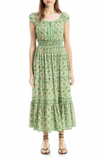 MAX STUDIO Floral Smocked Maxi Dress