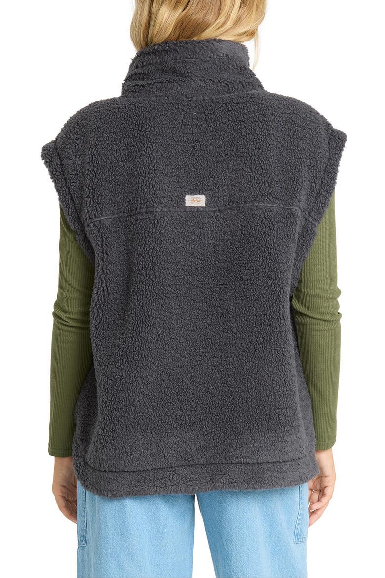 Waver High Pile Fleece Vest, Alternate, color, BLACK SANDS