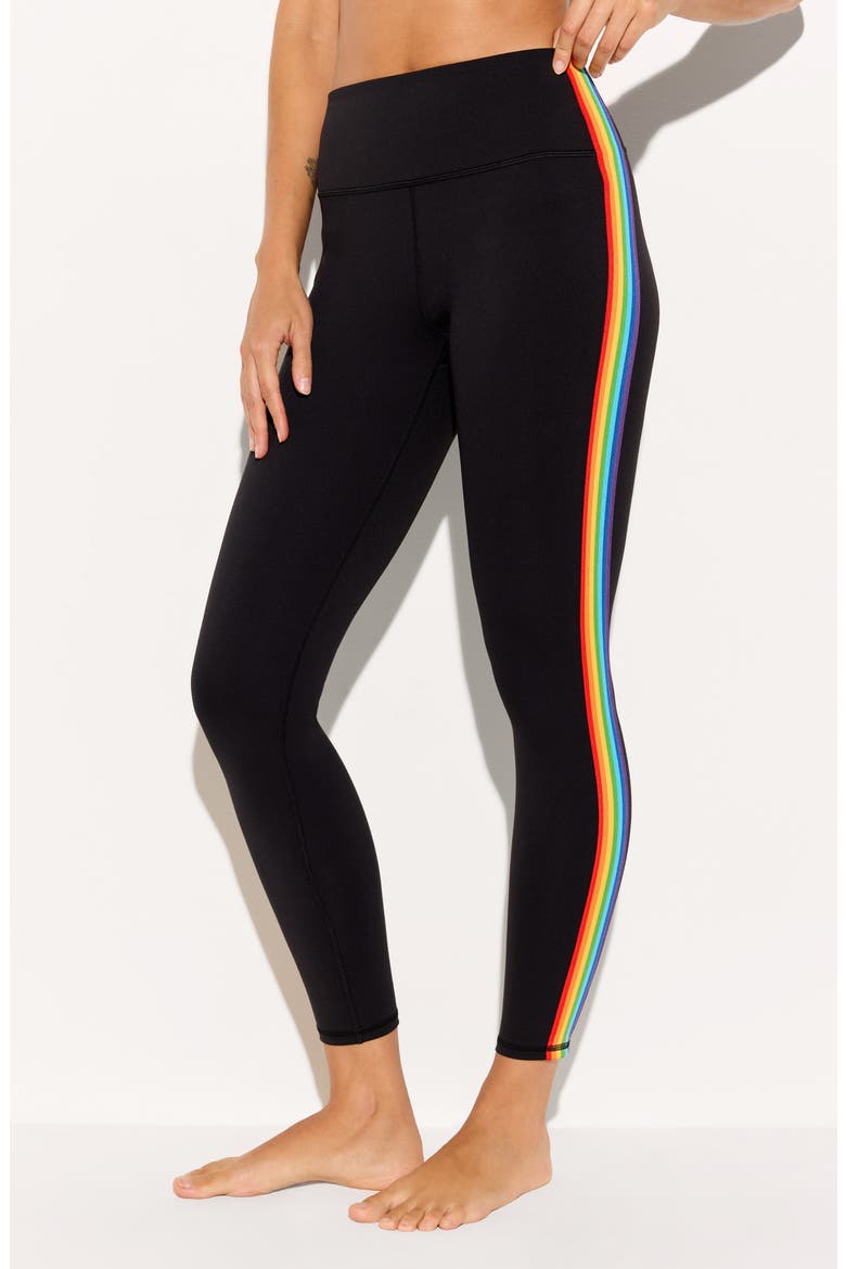 Infinity 7/8 Leggings, Main, color, BLACK/ RAINBOW