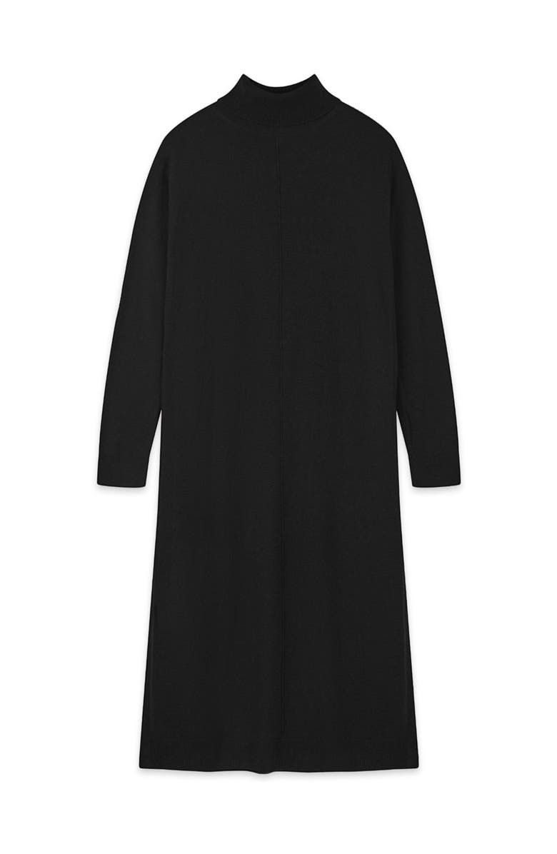 Chinti & Parker Wool-Cashmere Relaxed Rollneck Midi Dress, Alternate, color, 