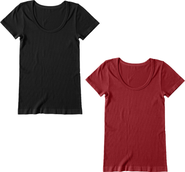Ingrid & Isabel Seamless Maternity Rib Short Sleeve Crew Tee 2 Pack Bundle