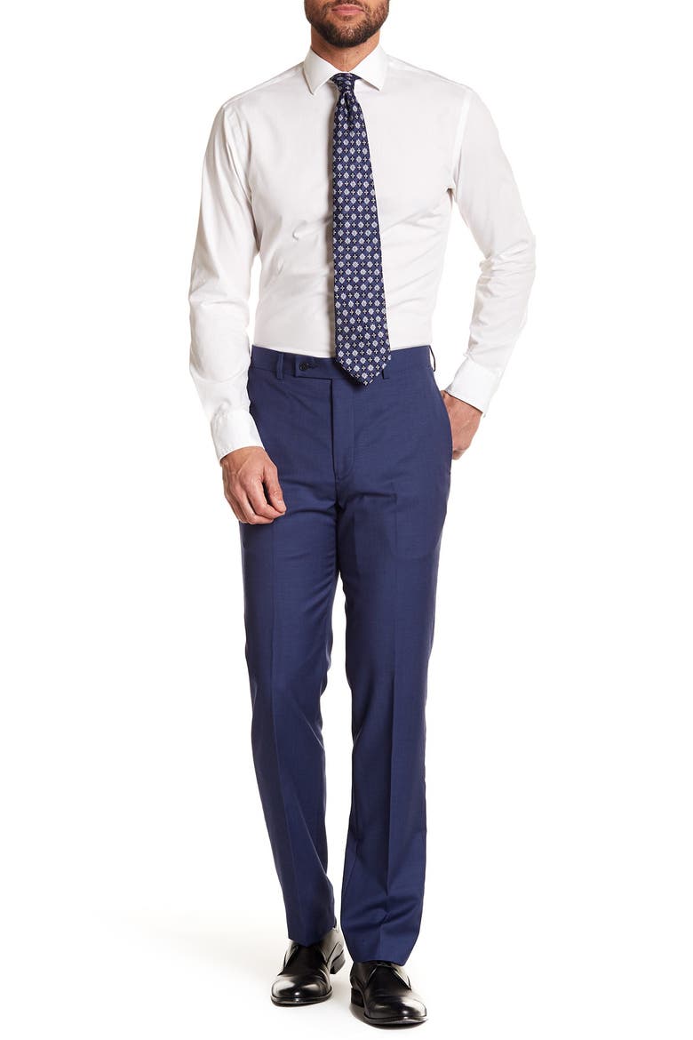 Solid Bright Blue Wool Suit Separates Pants, Alternate, color, BLUE