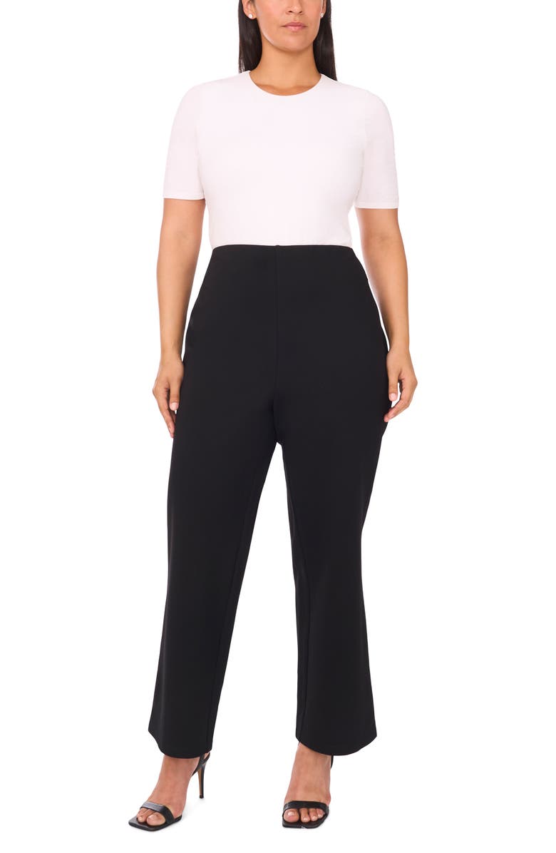 Halogen<sup>®</sup> High Waist Straight Leg Pants, Alternate, color, Rich Black