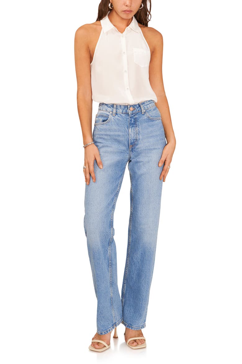 Halter Shirt Collar Top, Alternate, color, ZDNUCLOUD