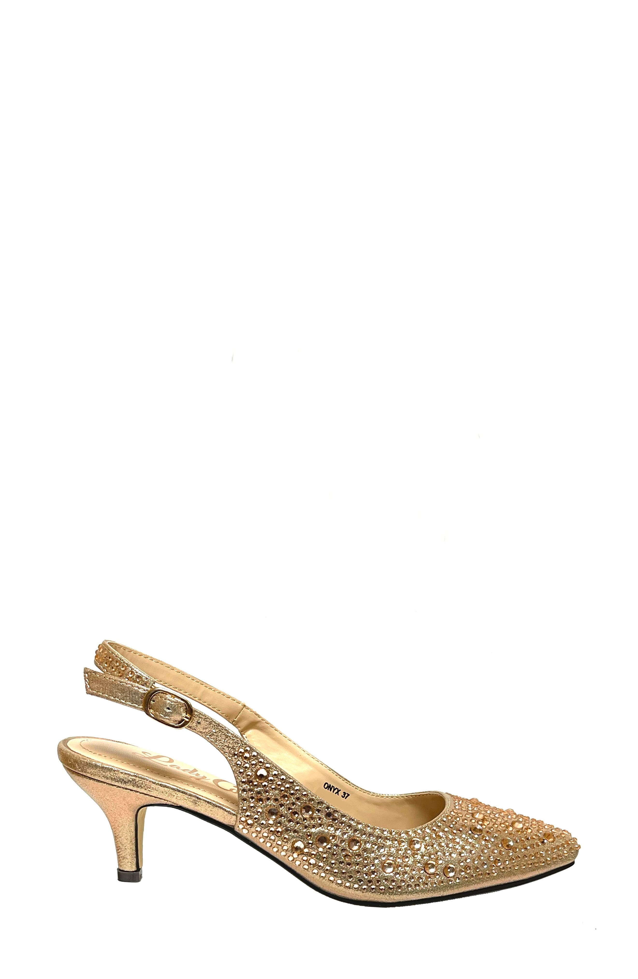 Onyx Rhinestone Slingback Pump, Alternate, color, CHAMPAGNE
