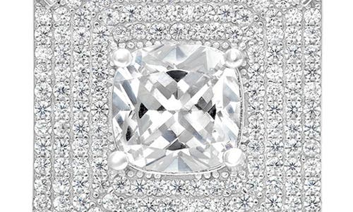Shymi Cubic Zirconia Medallion Pendant Necklace In Silver