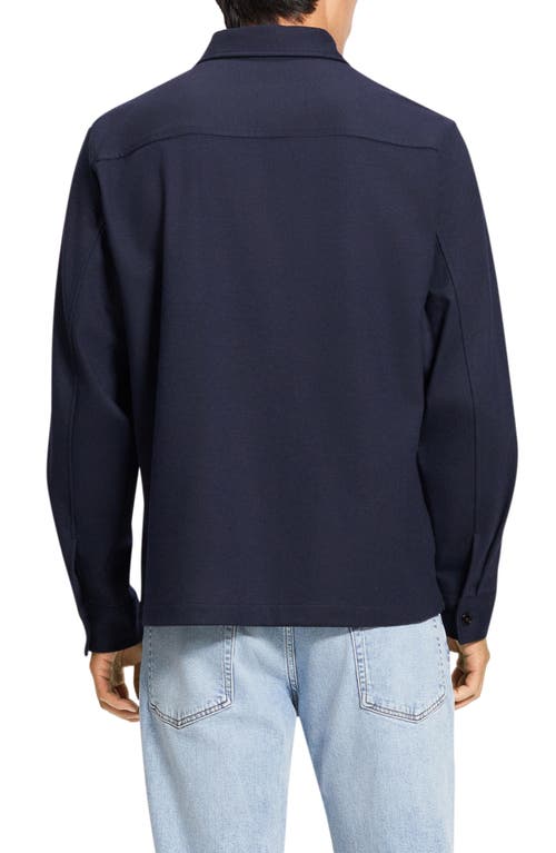 THEORY THEORY IRVING STRUCTURE KNIT BUTTON-UP SHIRT