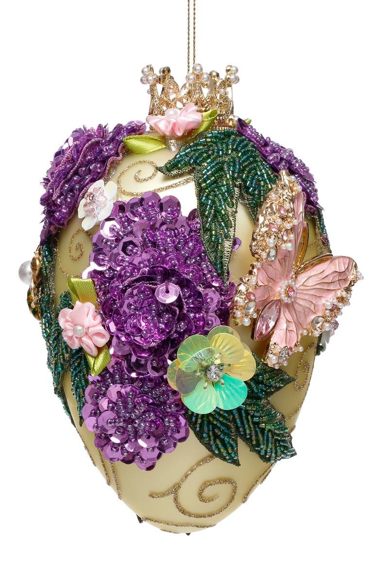 Faberge Jewel Egg Ornament, Yellow, Main, color, Pastel Yellow