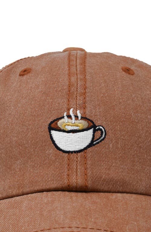 Dalix Cappuccino Embroidered Casual Cap In Washed Orange