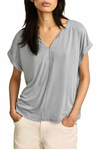 Lucky Brand Sandwashed Notch Neck T-Shirt