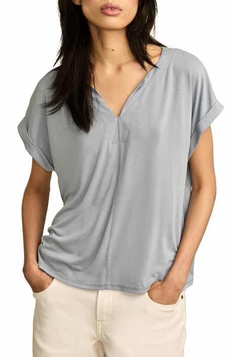 Lucky Brand Sandwashed Notch Neck T-Shirt