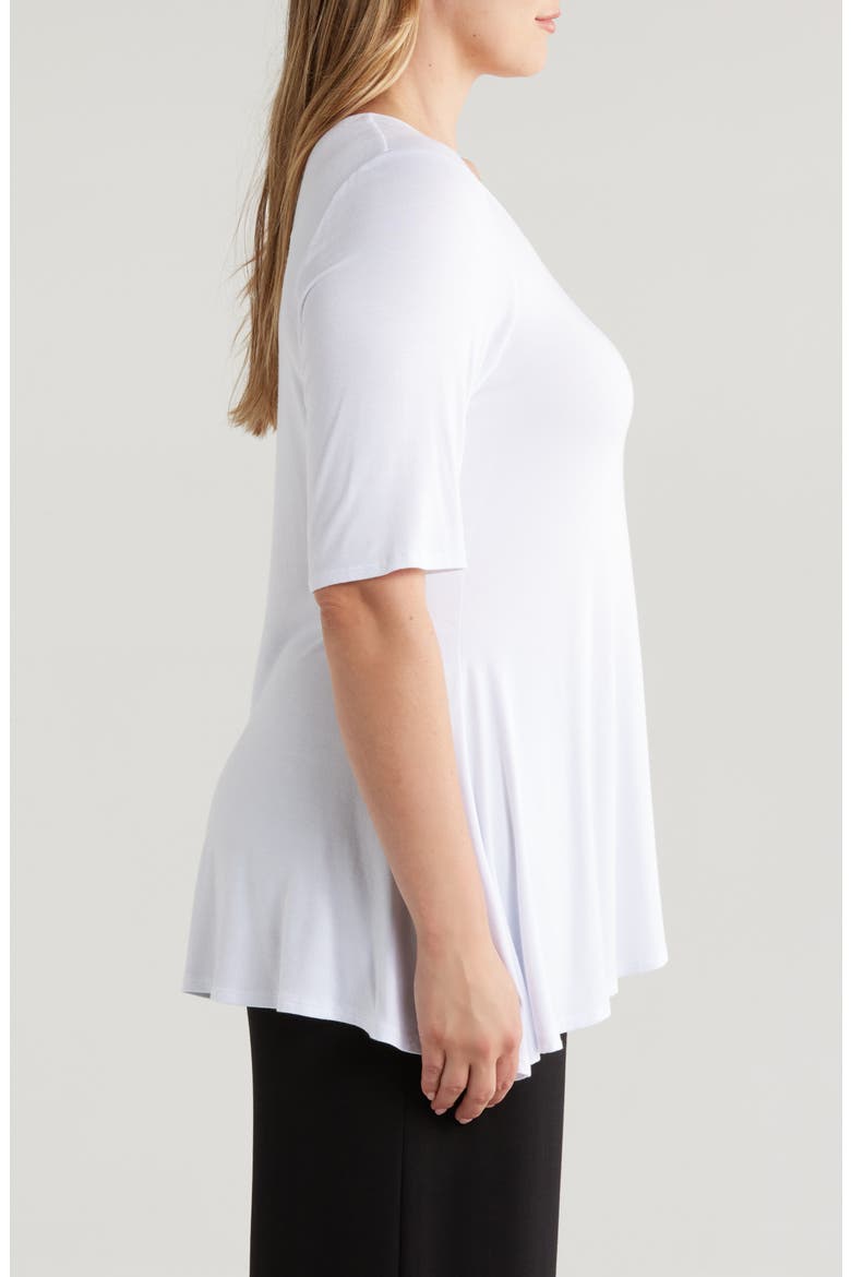 Swing Asymmetric Hem Tunic Top, Alternate, color, WHITE