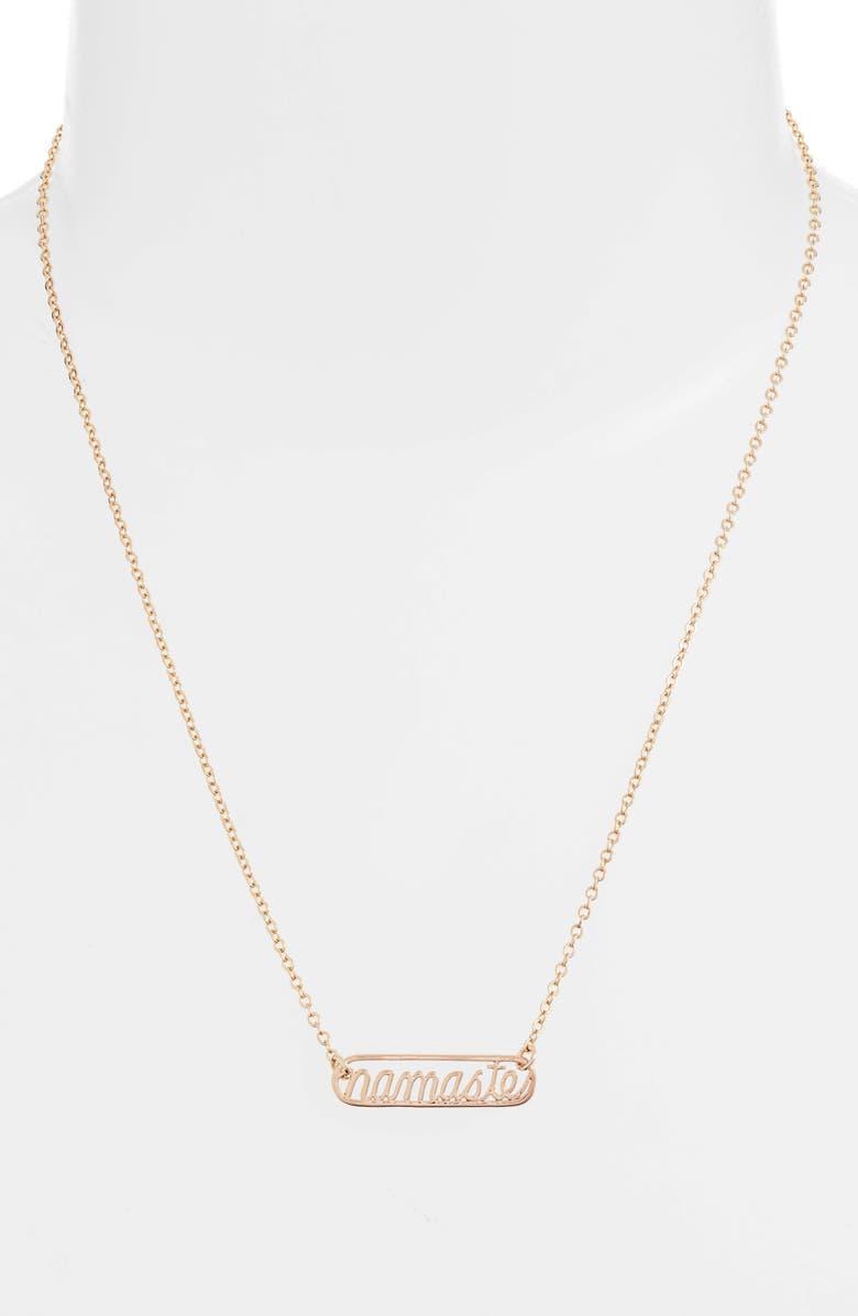 Ten79LA Namaste Plate Necklace, Alternate, color, 