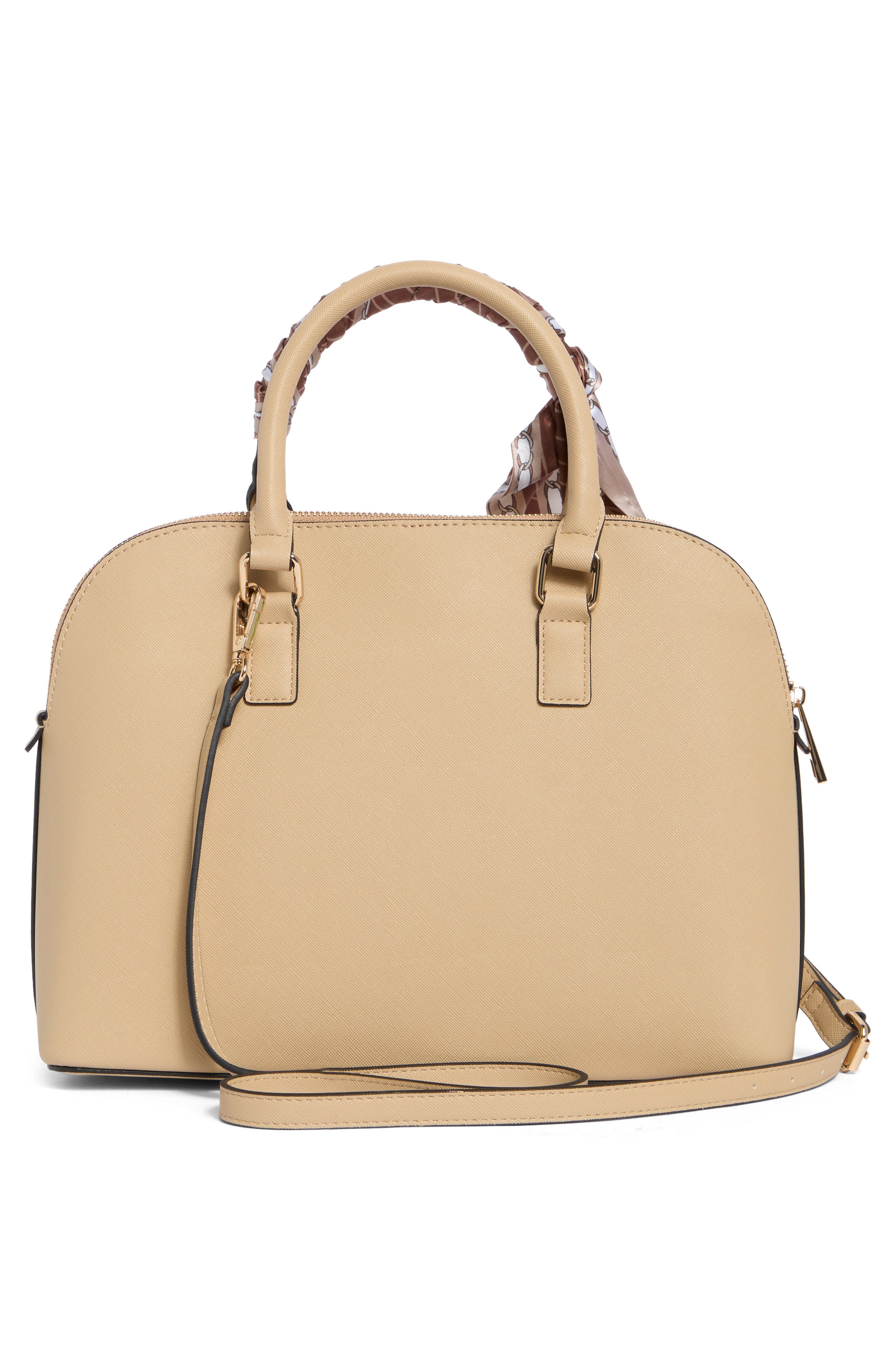ALDO Umaunwan Dome Satchel Bag, Alternate, color, Beige