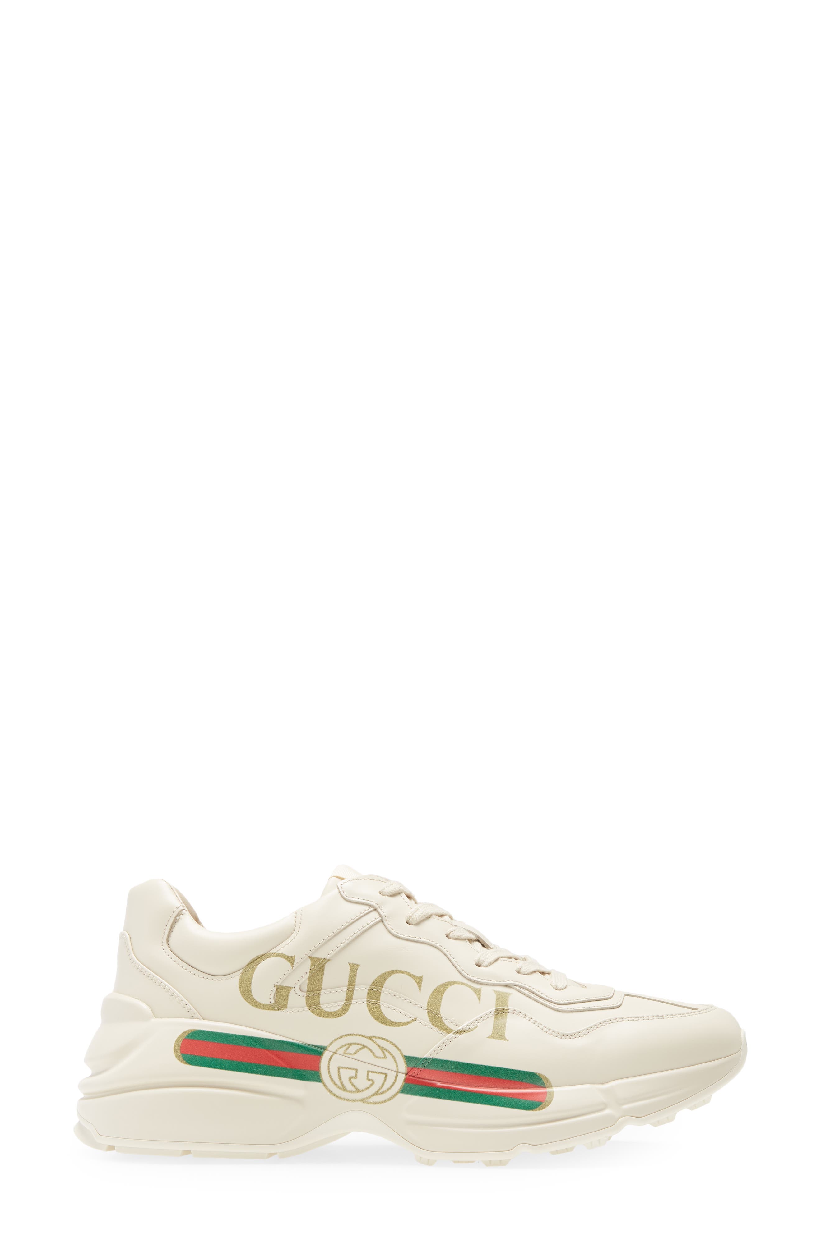 Gucci Rhyton Logo Sneaker, Alternate, color, Ivory