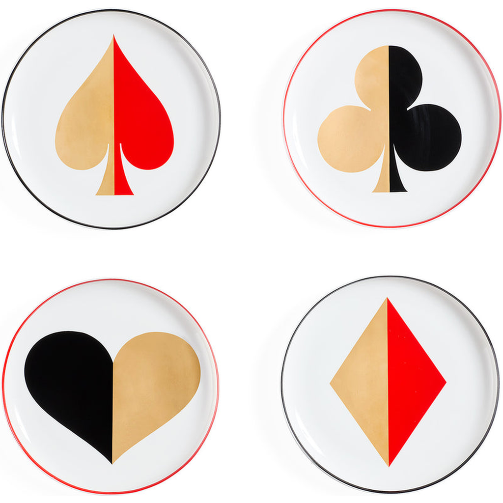 Jonathan Adler Dealer's Choice Canapé Plate Set In Multi