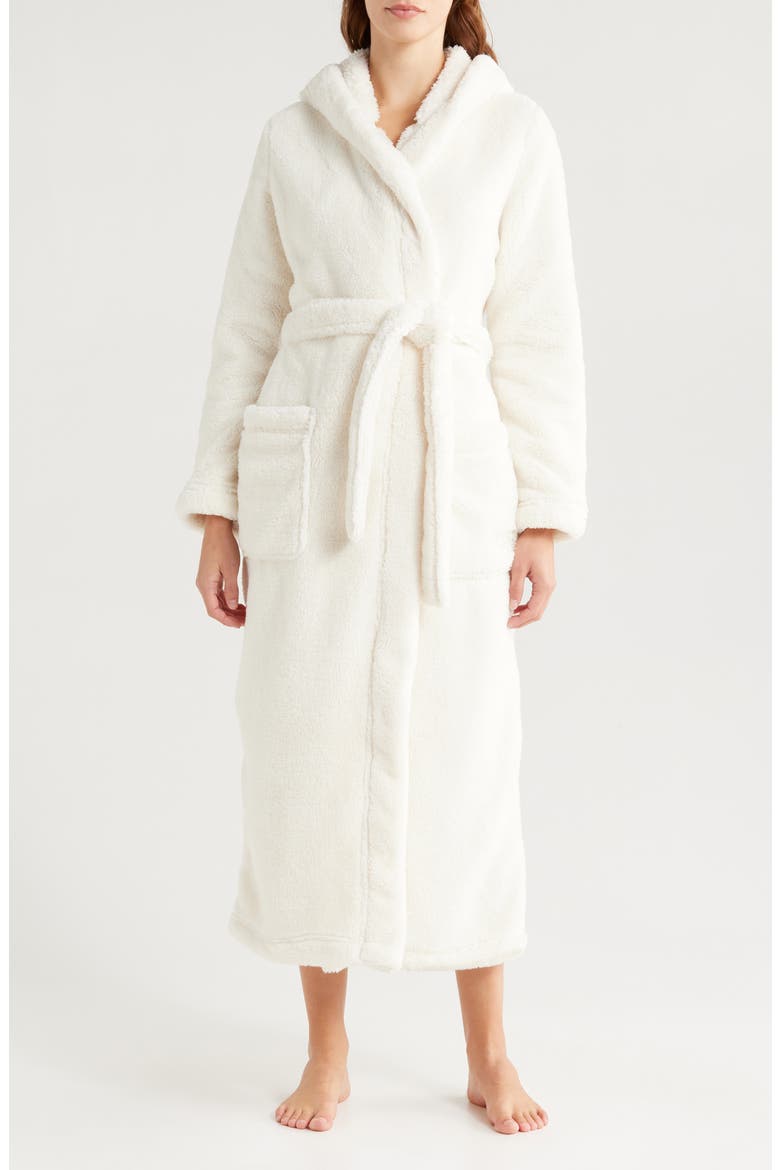 Aarti Long Fleece Robe, Main, color, CRM