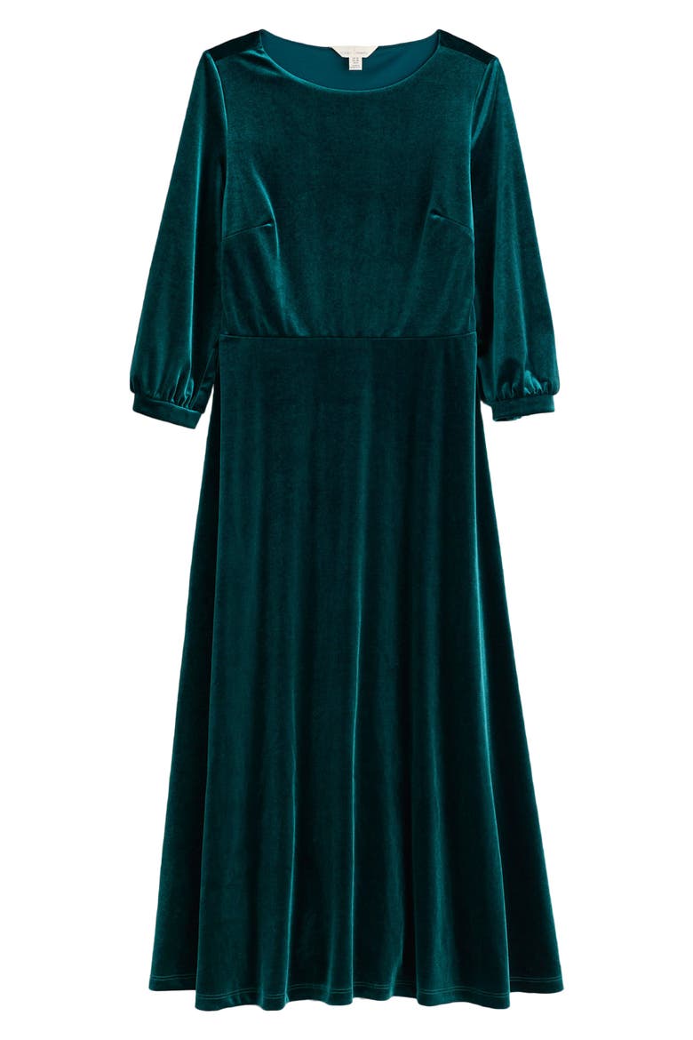 Oak Cottage Velour Dress, Alternate, color, DARK WRECKAGE