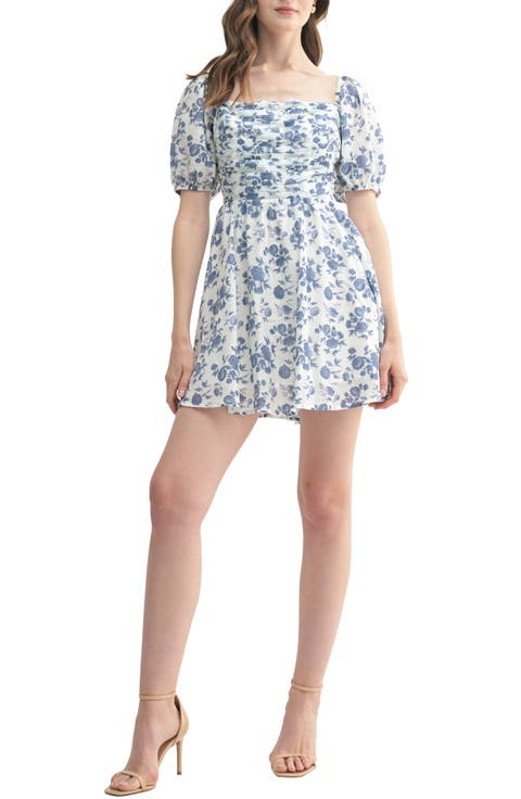 Floral Pleat Detail Minidress