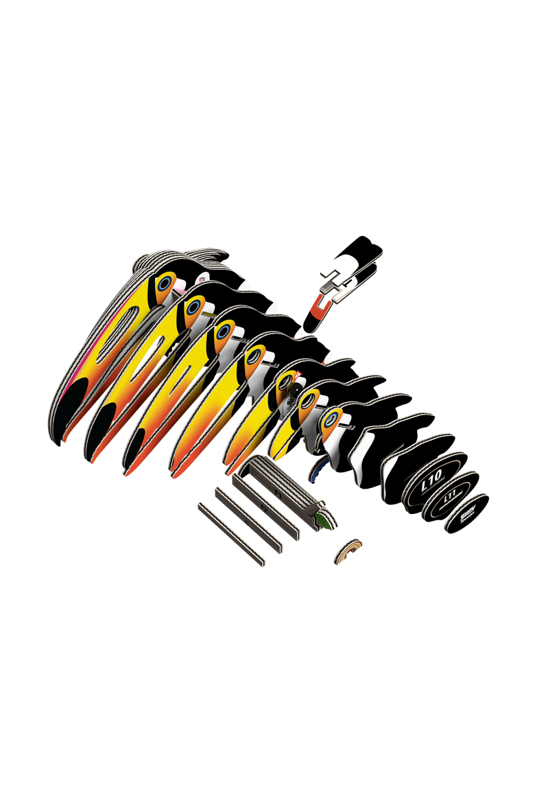 Toucan 3D Puzzle, Alternate, color, No Color