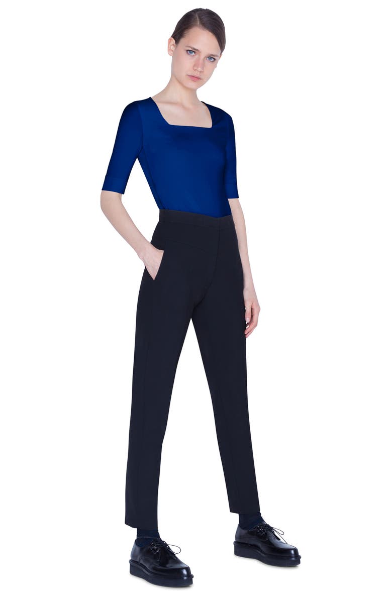 Akris punto Square Neck Jersey Top, Alternate, color,