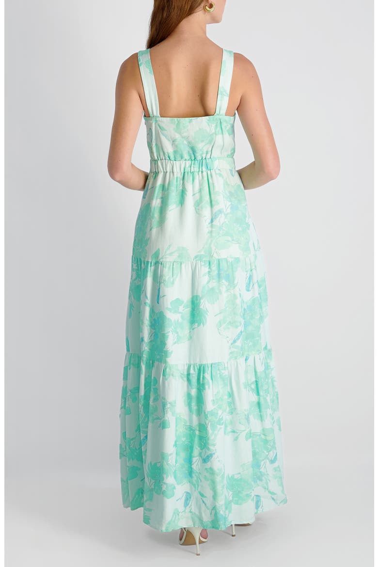 Sophie Fleur Tiered Maxi Dress, Alternate, color, MERMAID GREEN