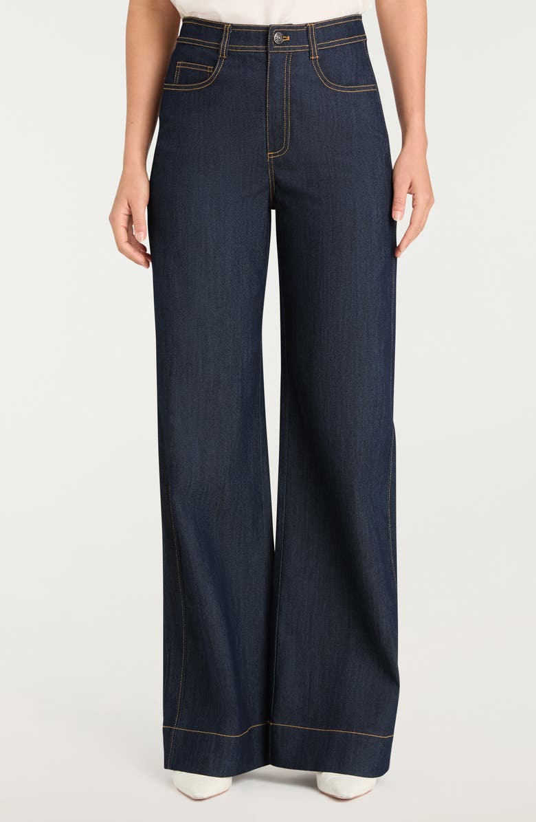 Cinq à Sept Betsy High Waist Wide Leg Jeans, Main, color, Indigo