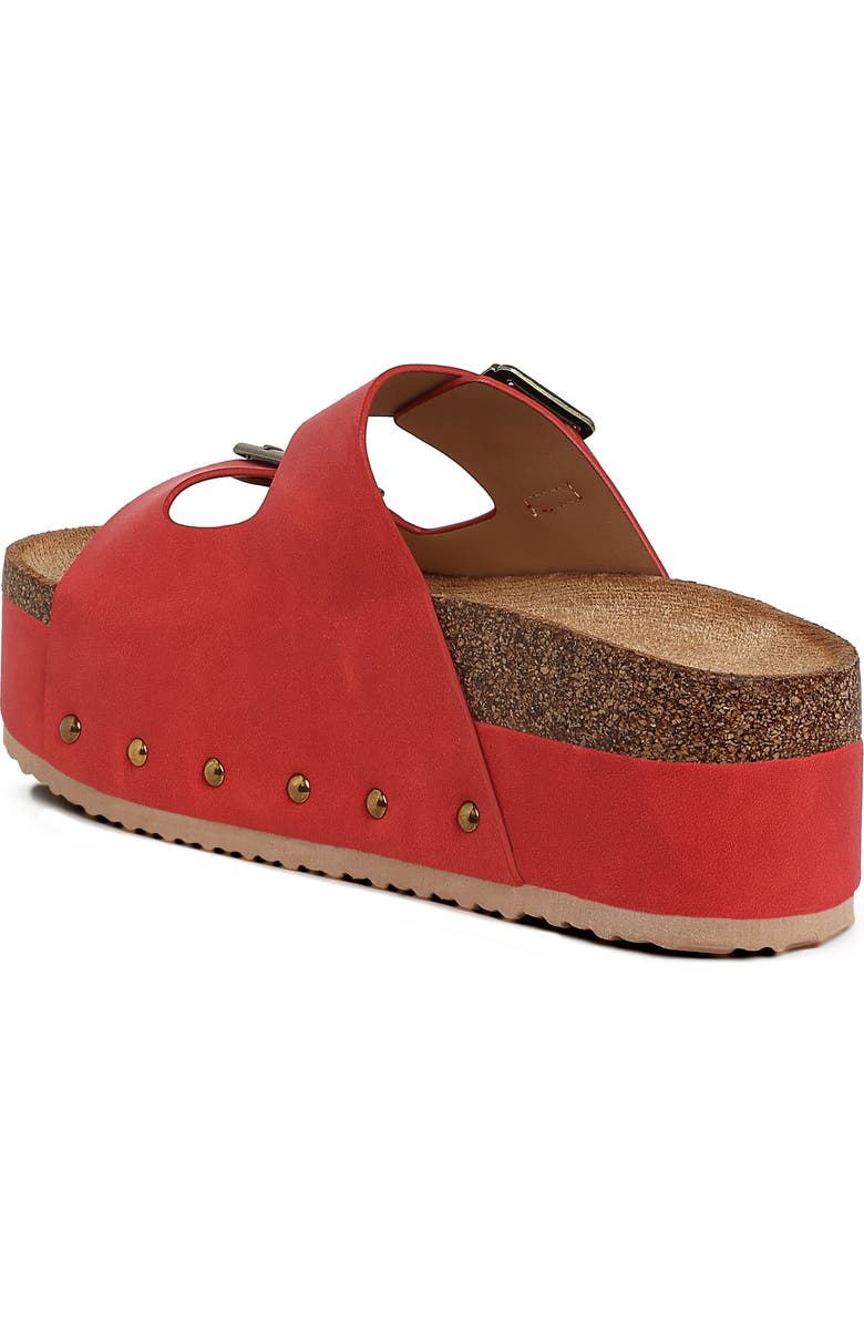 LONDON RAG Impala Stud Platform Sandal, Alternate, color, Red